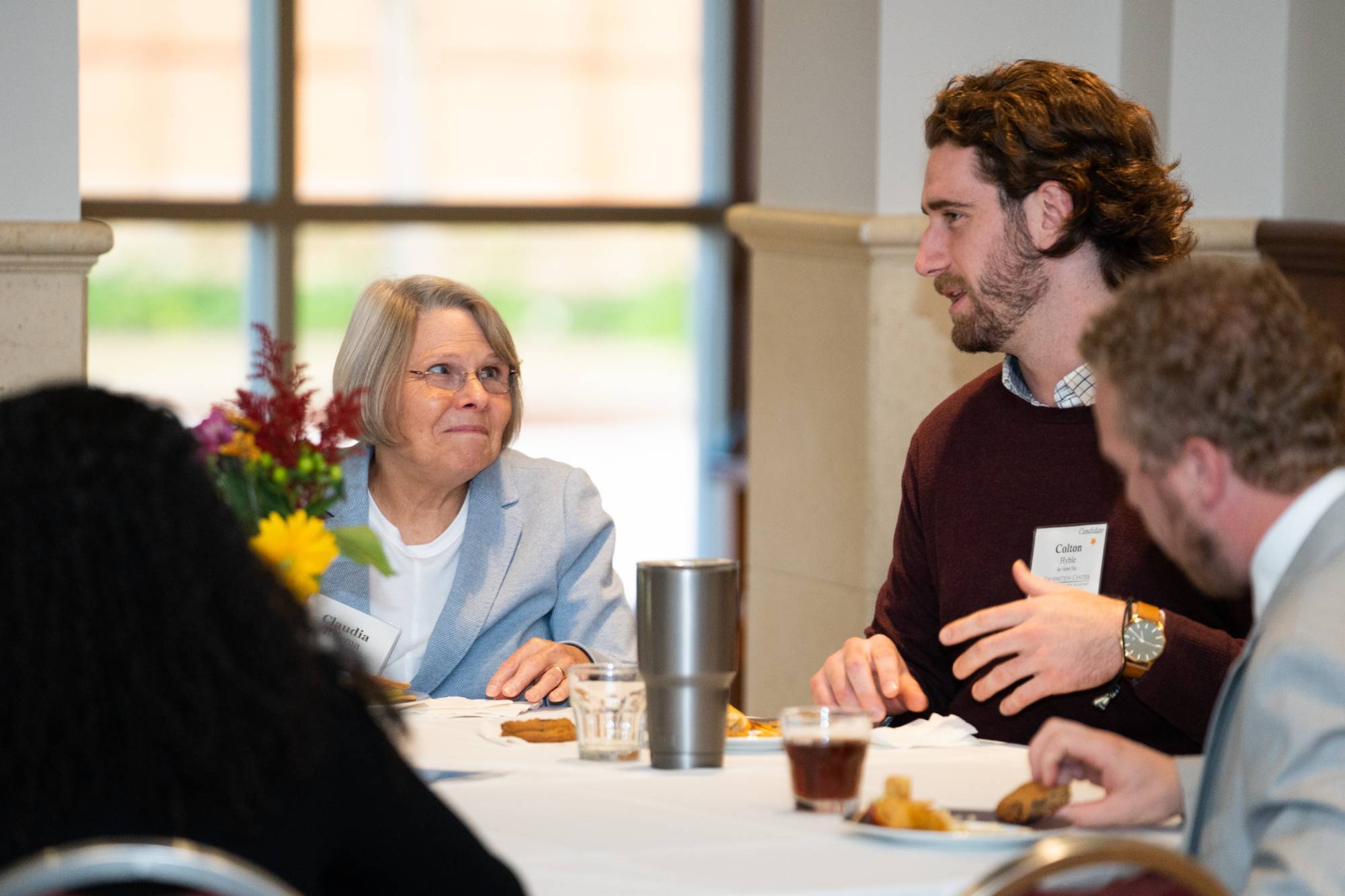 A Cook Leadership Academy fellow in conversation with his mentor.